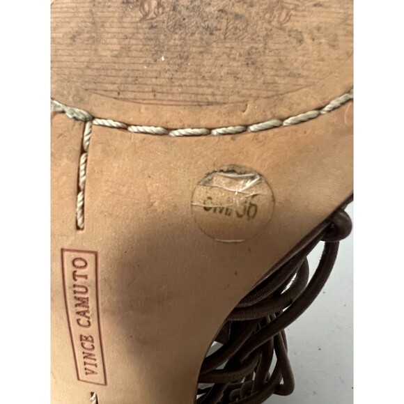 Vince Camuto Women’s Evel Taupe Leather Caged Gladiator Open Toe Sandals Size 6 - Picture 11 of 11